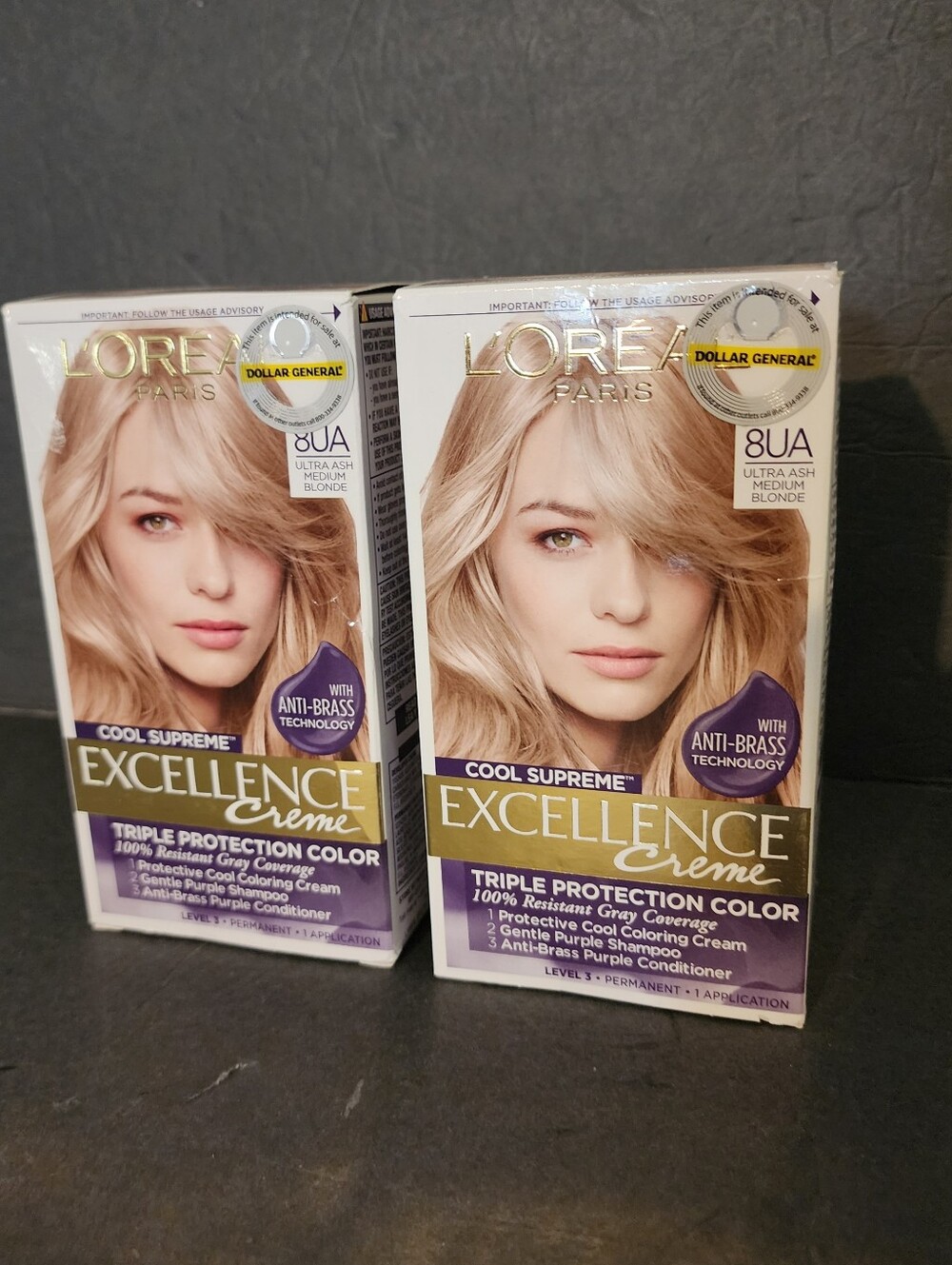 L'Oreal Cool Supreme Excellence Cream Hair Color #8UA ULTRA ASH MEDIUM BLONDE-2